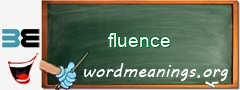 WordMeaning blackboard for fluence